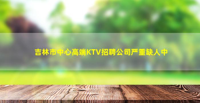 吉林市中心高端KTV招聘公司严重缺人中